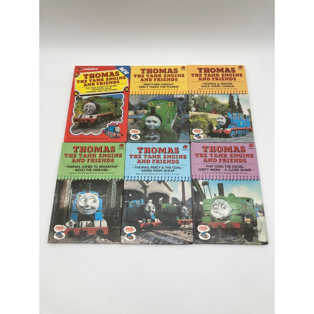 Vintage 1980s Ladybird Thomas the Tank Engine Hardcover Book Lot of 6